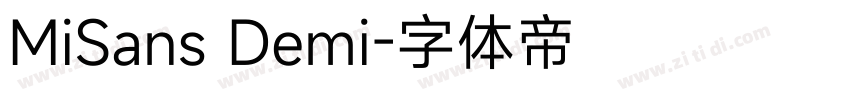 MiSans Demi字体转换